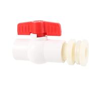1/2 virgoletta; 3/4 Citazione; Connettore for serbatoio dell'acqua in plastica con valvola a sfera in PVC Serbatoio for pesci Acquario Uscita Secchio Raccordo for tubo di scarico 1 pezzo