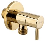 1/2" x 3/8" Inch BSP Colore Oro Finito Ottone Angolato Valvola Acqua B