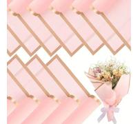1/20/40 Fogli di Carta da Confezione Floreale, Carta da Confezione per profumo, Bordo Dorato, Stile Coreano, Forniture Floreali, 23 X 23 Pollici, Adatto per Matrimonio, San Valentino, Compleanno, Nata