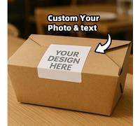 1/20/50/54/100/108 pezzi Etichette personalizzate - Adesivi trasparenti in PVC impermeabili personalizzabili con qualsiasi design, immagine, logo, testo, adatti per confezioni regalo per le vacanze, d