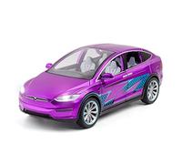 1:20 For Tesla MODEL X Nuova Lega Energetica Modello Di Auto Sportiva Suono E Luce Tirare Indietro Ragazzo Collezione Regalo Auto Giocattolo Macchinine Mini Auto(2)