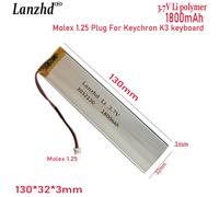 1-20 pezzi 3032130 Batteria ai polimeri di litio da 3,7 V 1800 mAh per celle della tastiera Keychron K3 Luci a LED Tastiera Bluetooth Registratore per auto