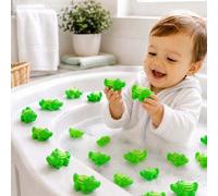 1-20 pezzi Giocattoli da bagno in gomma a forma di coccodrillo, Mini coccodrilli galleggianti e rumorosi, Adatti per vasca da bagno, doccia, piscina e giochi d'acqua in spiaggia, Set di giocattoli da 