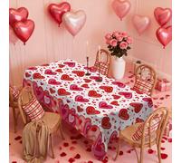 1/20 pezzi Tovaglia a tema San Valentino, con un romantico e caldo motivo a cuori rossi, adatta per decorare il tavolo da pranzo del soggiorno, creando un'atmosfera dolce, adatta per molteplici scenar
