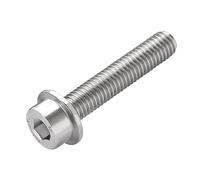 1-20 pz 304 In Acciaio Inox M3 M4 M5 M6 M8 M10 M12 Lunghezza 16mm-35mm Flangia testa a esagono incassato Vite Rondella Dentata Bulloni(30mm,M5(10pcs))