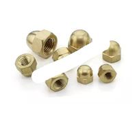 1-20 pz/lotto DIN1587 ottone Dadi Ciechi m3 m4 m5 m6 m8 m10 m12 Rame Bronzo Ottone Dado Cieco Cupola testa Dadi Esagonali-M3 20 pz