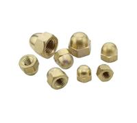1-20 pz/lotto Ottone Ciechi Dadi M3 M4 M5 M6 M8 M10 M12 Rame Bronzo Ottone Dado Acorn Testa A Cupola Dadi Esagonali (Size : M8 5pcs)