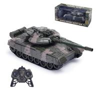 1:20 Scala RC Army Military Tank - 2.4GHz Telecomando giocattolo con suoni realistici e luci, per bambini e adulti
