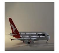 1 200 Fit For 380 A380 QANTAS Modello Di Aeroplano Con Luci E Ruote Collezione Aeroplani In Resina Plastica Set da gioco per hobby in miniatura(B)