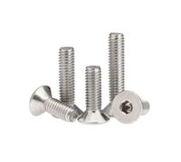 1-200 pezzi M1.6-M16 acciaio inossidabile intaglio esagonale incassato testa svasata viti per macchine, M2x8mm(200 pezzi)