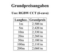 1-200m LED 2,4,5,6x 0,34mm² Cavo Estensione LiYY Linea di controllo RGB RGBW CCT