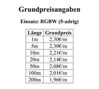 1-200m LED 2,4,5,6x 0,34mm² Cavo Estensione LiYY Linea di controllo RGB RGBW CCT