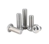1-200pcs M2/M2.5/M3/M4/M5/M6/M8/M10/M12 acciaio inossidabile 304 viti con testa rotonda e fessura esagonale interna, M10x95mm