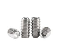 1-20pcs M1.6/M2/M2.5/M3/M4/M5/M6/M8/M10/M12/M16 acciaio inossidabile viti di regolazione con fessura esagonale interna e estremità concava, M5x4mm