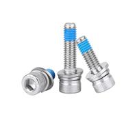 1-20pcs M2/M2.5/M3/M4/M5/M6/M8/M10/M12 acciaio inossidabile 304 set di viti e rondelle con testa cilindrica e fessura esagonale interna con gomma anti-scivolo, M4x60mm