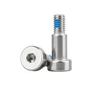 1-20pcs M2/M2.5/M3/M4/M5/M6/M8/M10/M12 acciaio inossidabile 304 viti a spalla con testa cilindrica e fessura esagonale interna con gomma anti-scivolo, 5-M4x4mm