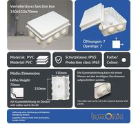 1-20x Scatola di giunzione Montato in superficie IP65 diverse dimensioni Scatola