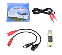 1 22, ator simulatore USB 22 in 1 RC con Cavi per Realflight G7 / G6 / G5 1 Dvd Software di Simulazione (Esercitazione con RCAircraft Helicopter Controller)