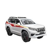 1:22 Toyota Prado SUV Fuoristrada Modello Lega Pressofusa Giocattolo Auto Suono Luce Adulti Ragazzi Ragazze Idee Regalo Giocattoli Metal Vehicles non RC(White)