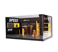 1:24 Auto Garage Diorama Modello Giocattoli FAI DA TE Scena per Ufficio Casa Micro Paesaggio Con Tavola, Con 3 fogli acrilici