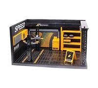 1:24 Auto Garage Diorama Modello Giocattoli FAI DA TE Scena per Ufficio Casa Micro Paesaggio Senza Tavola, Senza Fogli Acrilici