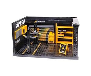 1:24 Auto Garage Diorama Modello Giocattoli FAI DA TE Scena per Ufficio Casa Micro Paesaggio Senza Tavola, Senza Fogli Acrilici