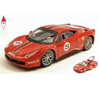 1/24 Burago Ferrari 458 Italia 8C N 5 Challenge 2009 Red 18-26302R