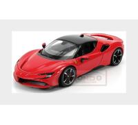 1:24 Burago Ferrari Sf90 Hybrid Stradale 2019 Red BU26028 Modellino