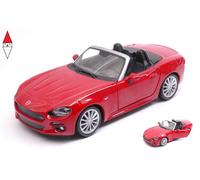 MODELLINO AUTO STATICO BURAGO FIAT 124 SPIDER 2016 ROSSO MODELLISMO SCALA 1/24