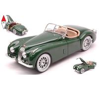 MODELLINO AUTO STATICO BURAGO JAGUAR XK120 CABRIOLET 1953 VERDE SCALA 1/24