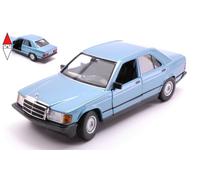 MODELLINO AUTO STATICO DIECAST MERCEDES 190E 1984 BLU MODELLISMO SCALA 1/24