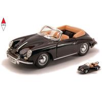 MODELLINO AUTO EPOCA STATICO BURAGO PORSCHE 356B CABRIOLET 1961 NERO SCALA 1/24