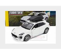 BURAGO 1/24 PORSCHE MACAN CON PORTAPACCHI 2013 BIANCO MODELLINO AUTO STATICO