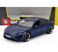 1:24 Burago Porsche Taycan 2019 Gentian Blue BU21098BL Modellino