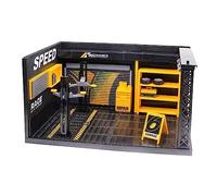 ＡＷＨＡＯ 1/24 Diorama Car Garage Modello Negozio di Riparazioni fai-da-te Modello Display di scenario per Diorama, Senza bordo