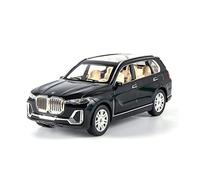 1 24 for BMW X7 Off-Road Suv Veicolo in lega zinco 6 porte Aperto Modello auto giocattolo for ragazzi Regali Ornamento Macchinine Mini Auto(Nero)
