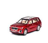 1 24 for BMW X7 Off-Road Suv Veicolo in lega zinco 6 porte Aperto Modello auto giocattolo for ragazzi Regali Ornamento Macchinine Mini Auto(Rosso)