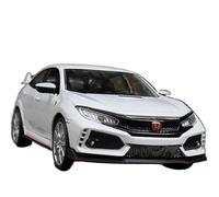 1:24 HONDA CIVIC TYPE-R Diecast Simulated Alloy Sports Car Model Sound And Light Collection Per Ragazzi Giocattoli Metal Vehicles non RC(White)