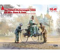 Benz Patent Motorwagen 1886 With Mrs. Benz & Sons 1:24 Model Kit 24041 ICM