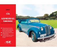 (X) ICM 24021 - 1:24 Admiral Cabriolet WWII German Passeggero Auto - Nuovo