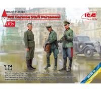 WWII German Staff Personnel (100% New Molds) 1:24 Plastic Model Kit ICM