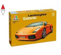 ITALERI 3673 Lamborghini Gallardo 1/24: Modello 179 MM Dettagliato,Motore