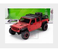 1:24 JADA Jeep Gladiator Pick-Up 2020 With Set 4X Tires Red Black JADA34190