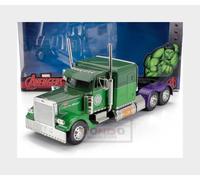 1:24 JADA Peterbilt 379 Tractor Truck 3-Assi Hulk 1992 2 Tone Green JADA35179