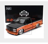 1:24 MAISTO Chevrolet 454 Ss Pick-Up Harley Davidson 1993 Orange Black MI32274