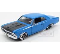 1:24 Maisto Chevrolet Chevelle Ss 396 Custom 1966 Blue Black MI31333 Modellino