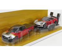 1/24 MAISTO - CHEVROLET - COLORADO ZR2 PICK-UP 2017 + CORVETTE Z06 COUPE 32756R