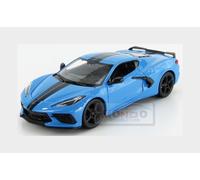 1:24 Maisto Chevrolet Corvette Z51 Stingray Coupe 2020 Blue MI31527B Modellino