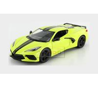 Maisto MAI31527YELLOW compatibile con Chevrolet Corvette C8 Stingray Z51 Giallo/Nero 2020 1:24