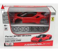 KIT MODELLINO AUTO STATICO MAISTO FERRARI SF90 HYBRID STRADALE 2019 ROSSO 1/24